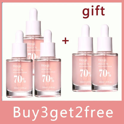 Peach 70% Niacinamide Serum 30ml Moisturizing Prevent Dryness Facial Essential Oil Increasing Elasticity Smooth Soften Skin Care