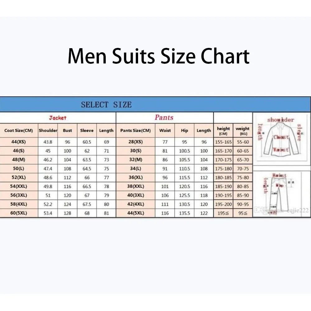 Navy Blue Men's Suits Single Breasted Stand Lapel Blazer African Style Formal Occasion Party 2 Piece Jacket Pants Costume Homme