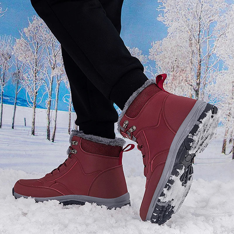 Men's Winter Snow Boots woman's Waterproof sneakers Super Warm.