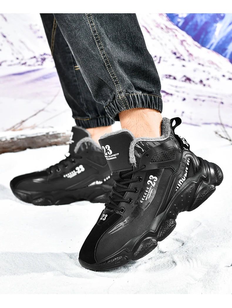 Men boots 2024 New Winter Slippers Warm Men Shoes Waterproof