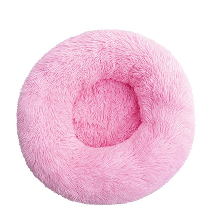 40-110cm Round Pet Bed for Large Dog Bed Super Soft Cat Bed Long Plush