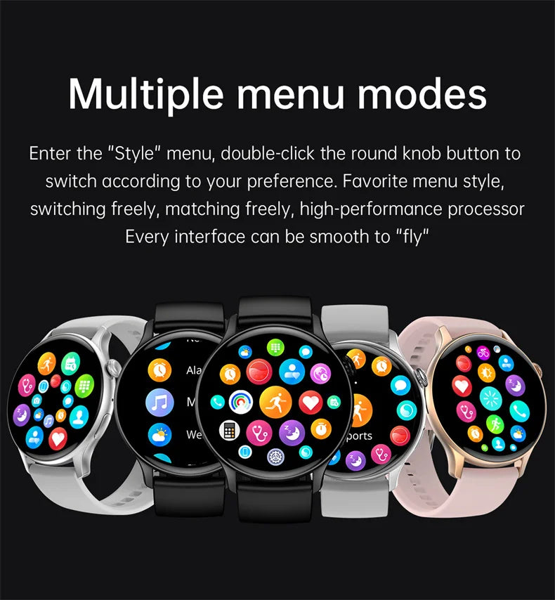 For Xiaomi New Smartwatch 1.43 Inch Full Screen Bluetooth Call Heart Rate Sleep Monitor Sports Models Smart Watch For Men Women