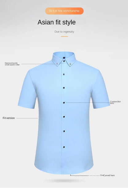 New Men's Slim-fit White Shirt High-quality Short-sleeved Popular Clothing High-end Long-sleeved Casual Suit Wedding Dress Shirt