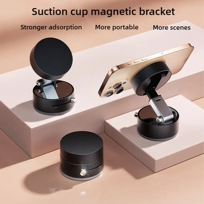 Vacuum Adsorption Magnetic Suction Cup Phone Mount Double Sided Hands-Free Magnetic Cell Phone Holder