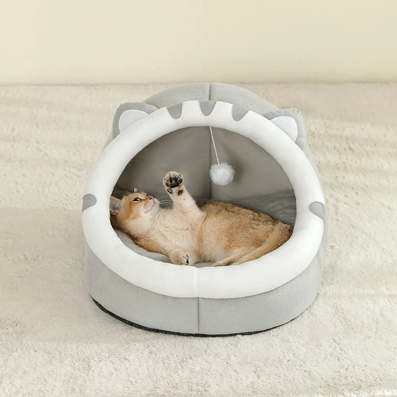 Super Cat Bed Warm Pet House Kitten Cave Cushion Cat House Warm Sleeping Dog