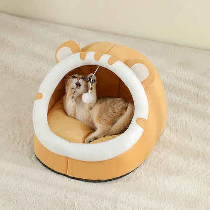 Super Cat Bed Warm Pet House Kitten Cave Cushion Cat House Warm Sleeping Dog