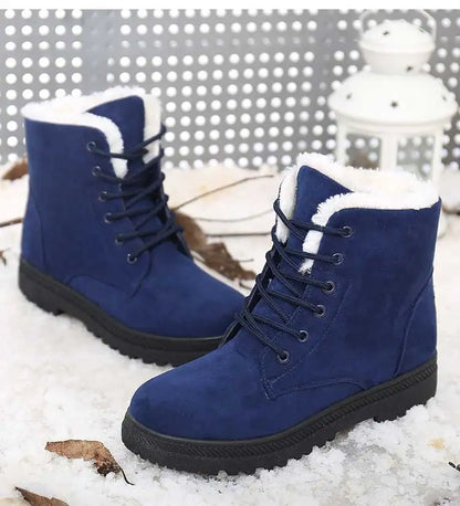 Women's Winter Boots Low Heels Women Boots With Fur Warm Winter Shoes Women Snow Boots Ankle Botas Mujer Winter Footwear Female