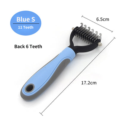 Professional Pet Deshedding Brush Dog Hair Remover Pet Fur Knot.