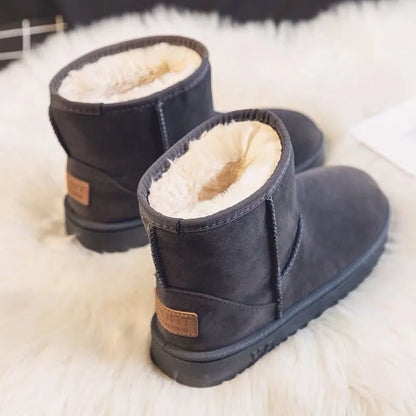 Cotton Shoes Women's Winter Boots 2024 New Snow Boots Women Plus Fleece Thickened Warm  Flat Short Boots Women Non-slip Boots