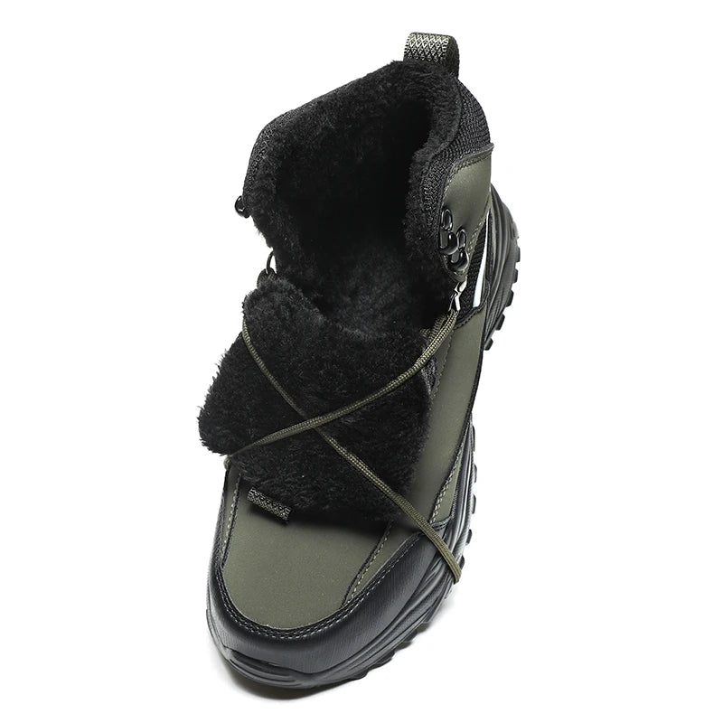 plush Ankle Boots Men Outdoor Casual Shoes Winter Men Shoes Male.