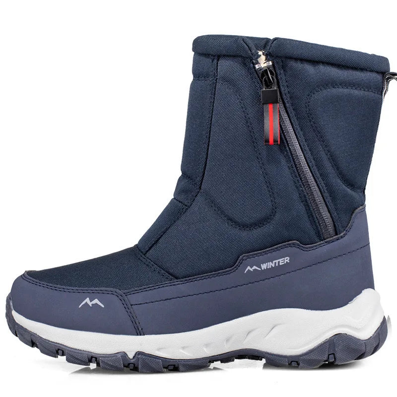 Large Size Winter Men's Boots Warm Plush Ankle Boots Sweat Wicking High-Top Warm Snow.