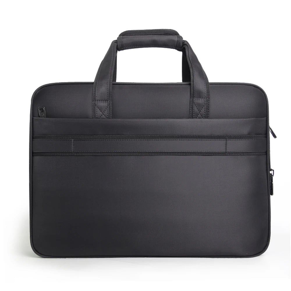 Business men's briefcase canvas waterproof large capacity 15.6 inch 17 inches laptop bag  work business bag office messenger bag