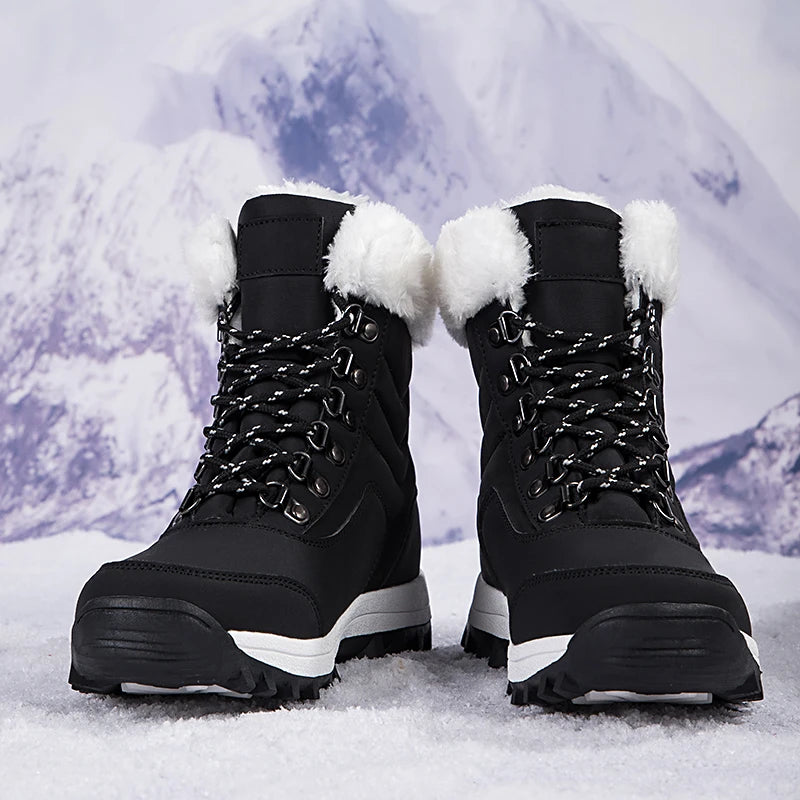 Winter Shoes Woman Warm Anti Slip Ankle Boots Plush Comfy Warm Outdoor Female Boots Women 2024 New Fur Platform Snow Boots