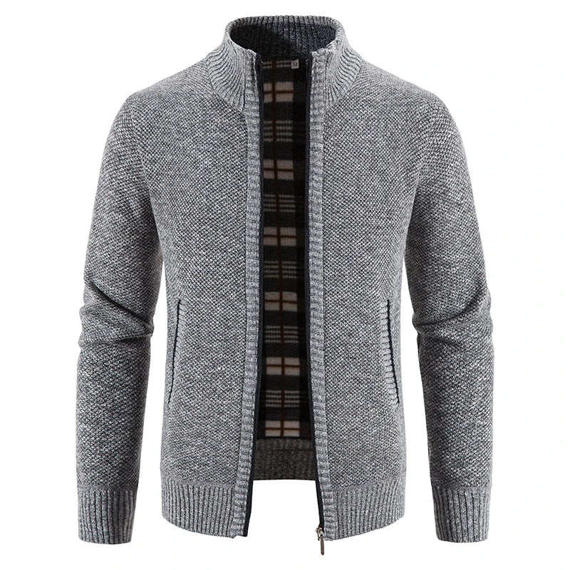 Men's Cardigan Turn-down Collar Knitting