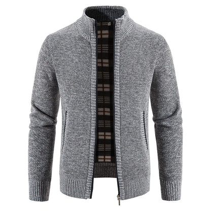 Men's Cardigan Turn-down Collar Knitting