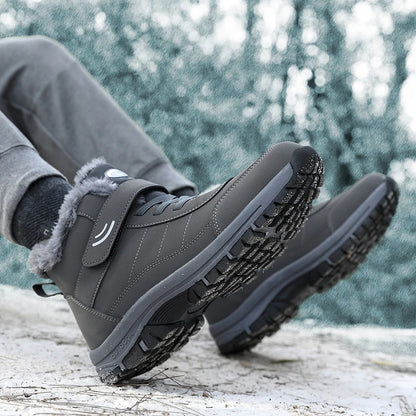 Snow Boots for Men Casual Winter Shoes Platform Non-slip Warm Fur Ankle