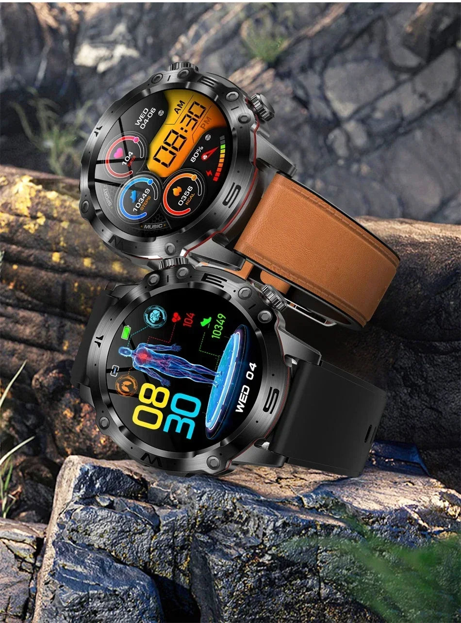 2024 New Smart Watch Men Blood Lipids Uric Acid Health ECG+PPG Fitness Tracker Clock HD Bluetooth Call Sport Altitude Smartwatch