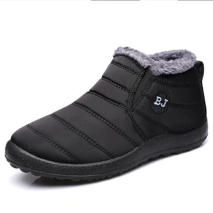 Men's Boots Slip On Winter Shoes For Men Fur Ankle Boots Waterproof Snow Boots Winter Chaussure Hommes Casual Booties For Men