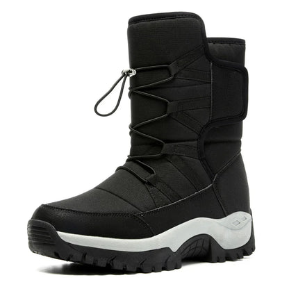 New Winter Men's Shoes Warm Plush Men's Boots High Top Couple Snow.