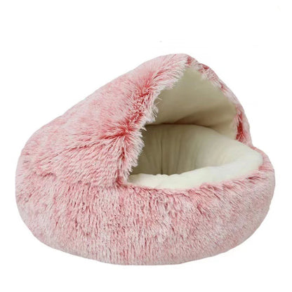 Cat Bed Pet Mattress Warm Soft Plush Pet Bed with Cover Round  Cat Dog  Sleeping Nest Cave for Small Dogs kitten