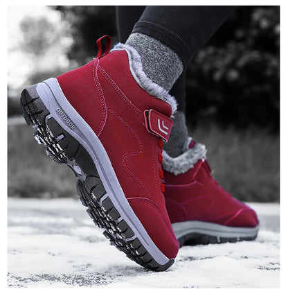 Men's Snow Boots Waterproof Sneakers Super Warm Plush Women.