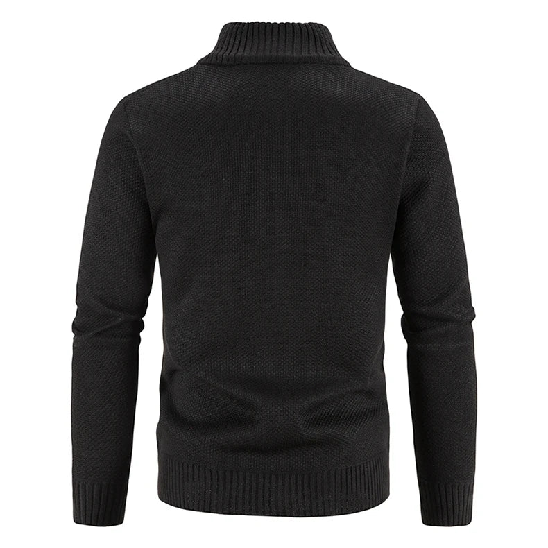 Men's Cardigan Turn-down Collar Knitting