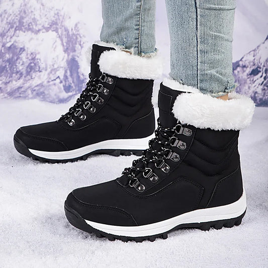 Winter Shoes Woman Warm Anti Slip Ankle Boots Plush Comfy Warm Outdoor Female Boots Women 2024 New Fur Platform Snow Boots