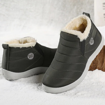 Men Boots Keep Warm Winter Shoes For Men Ankle Boots Fur Shoes.