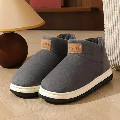 2024 New Women's Cashmere Snow Boots Warm Platform Plush Ankle Boots Couple Thick Sole Slip On Cotton Booties Mujer