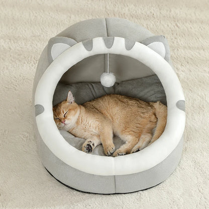 Super Cat Bed Warm Pet House Kitten Cave Cushion Cat House Warm Sleeping Dog