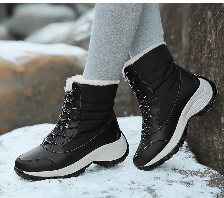 Snow Boots Women New Ladies Shoes Platform Shoes Woman Flat Keep Warm Boots Ladies Casual Plush Botas Mujer Winter Shoes Women