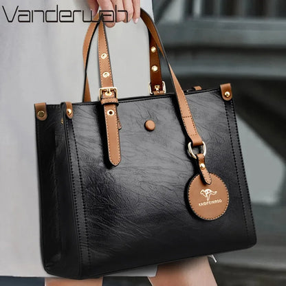 Soft Leather Luxury Handbags Women Bags Designer 3 Layers Shoulder Crossbody Sac Ladies Large Capacity Shopping Messenger Tote