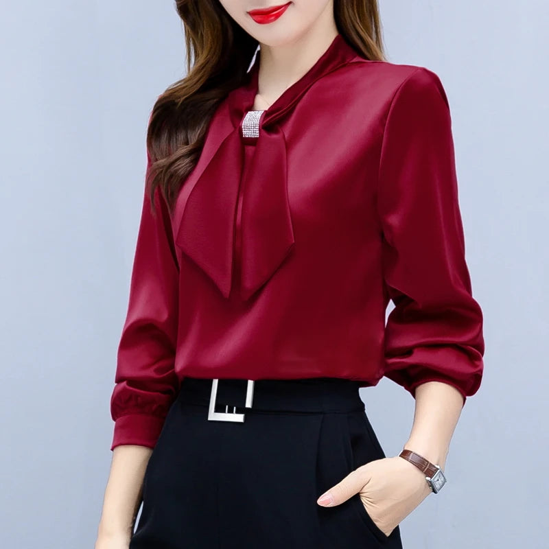 Blusas Mujer De Moda 2024 Long Sleeve Blouse Women