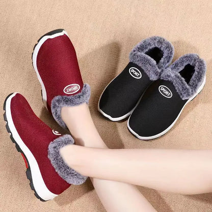 Cotton Shoes Women Winter sneakers Platform ankle boots Wedges Shoe 2024 Comfortable Warm Short Plush female boots Botines mujer