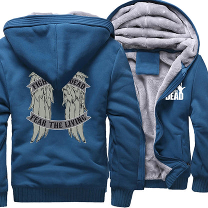 Movie The Walking Dead Wings Print Mens Hoodie