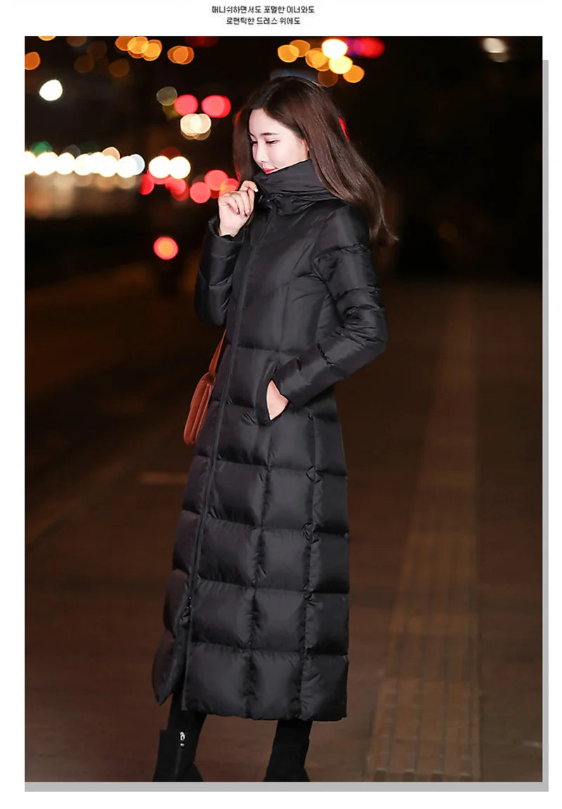 Women's Winter Cold Coats Long Parkas Warm Down Basic Jacket Fashion Cotton Padded Outwear.