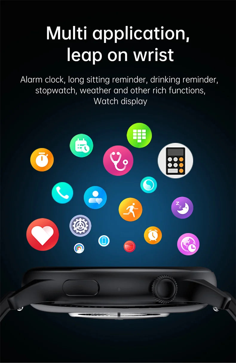 For Xiaomi New Smartwatch 1.43 Inch Full Screen Bluetooth Call Heart Rate Sleep Monitor Sports Models Smart Watch For Men Women