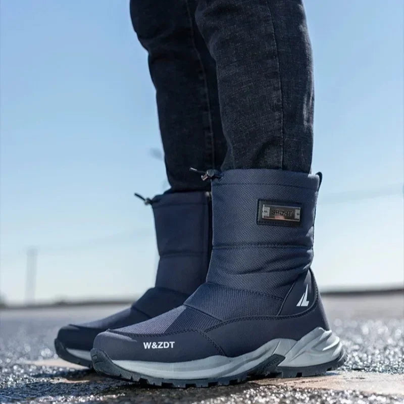 New Winter Men's Boots Fashion Outdoor Casual Platform Boot Plush Warm Snow Boots for Men