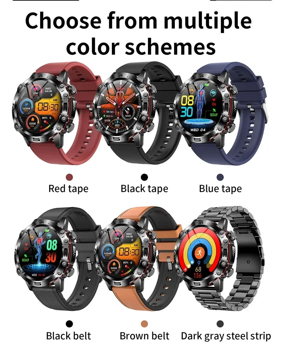 2024 New Smart Watch Men Blood Lipids Uric Acid Health ECG+PPG Fitness Tracker Clock HD Bluetooth Call Sport Altitude Smartwatch