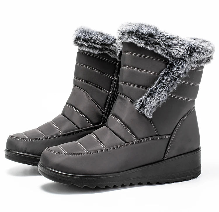 Women's Winter Boots Fur Winter Shoes For Women 2024 New Snow Boots Wedge Heels Ankle Botas Mujer Waterproof Winter Footwear