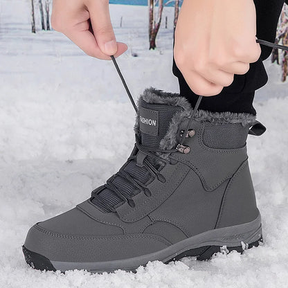 Men's Winter Snow Boots woman's Waterproof sneakers Super Warm.