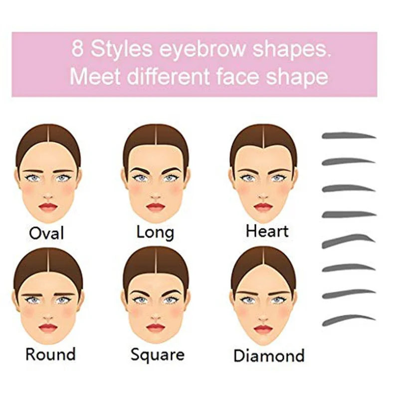 Reusable Eyebrow Stencil Set Beauty Makeup Brow Stamp Template Eyebrows Shape Eye Brow Makeup Tools Beauty Gadgets 2025