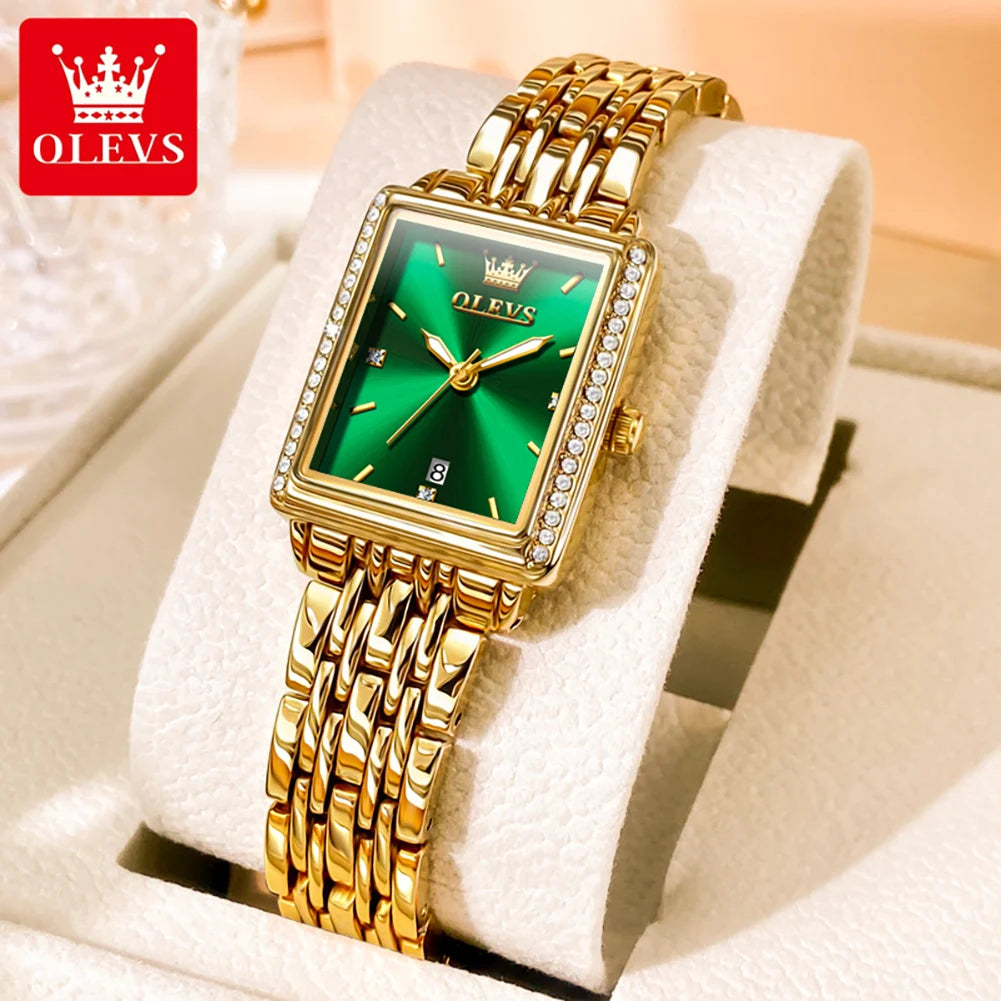 OLEVS 9995 Elegant Quartz Ladies Wristwatch Auto Date Top Brand Original Watch For Women Luxury Waterproof Luminous Watches 2024