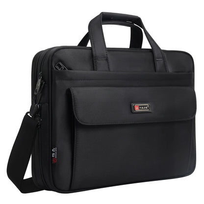 Business men's briefcase canvas waterproof large capacity 15.6 inch 17 inches laptop bag  work business bag office messenger bag