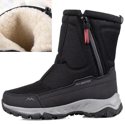 Waterproof Men Women Snow Boots High Top Ankle Winter Boots Platform Warm Plush