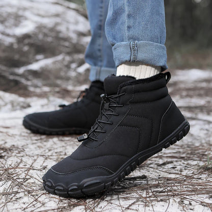 2024 New Men's And Women's Widened Waterproof Winter Boots Outdoor Warm Sports Shoes Five-toed Anti-collision Plush Snow Boots