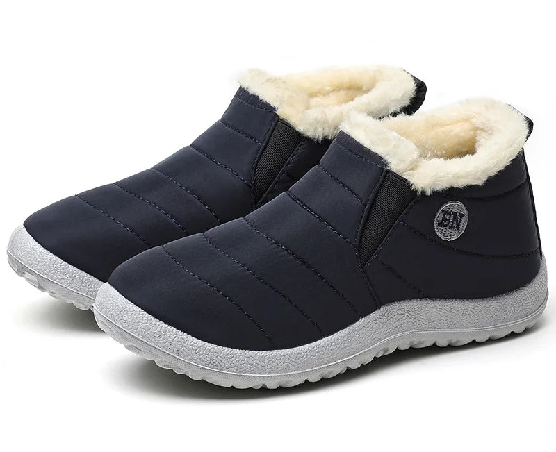 Men Boots Keep Warm Winter Shoes For Men Ankle Boots Fur Shoes.