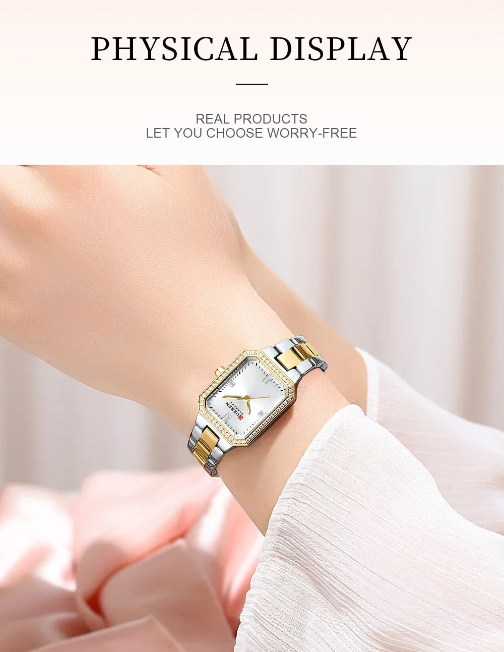 CURREN Elegant Quartz Ladies Wristwatch Top Brand Original Watch For Women