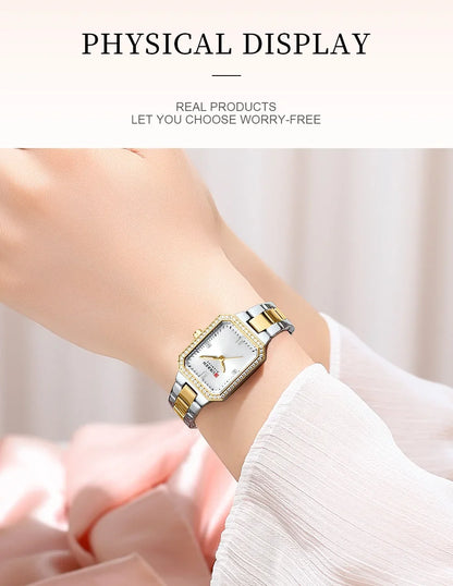 CURREN Elegant Quartz Ladies Wristwatch Top Brand Original Watch For Women