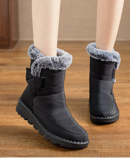 Women's Boots 2023 New Winter Shoes For Women Heeled Winter Boots Waterproof Snow Boots Elegant Warm Fur Winter Footwear Female